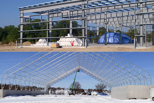 Steel Buildings - Rigid Steel Frame & Fabric Covered